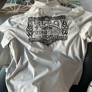Mens Harley Davidson shirt button down
